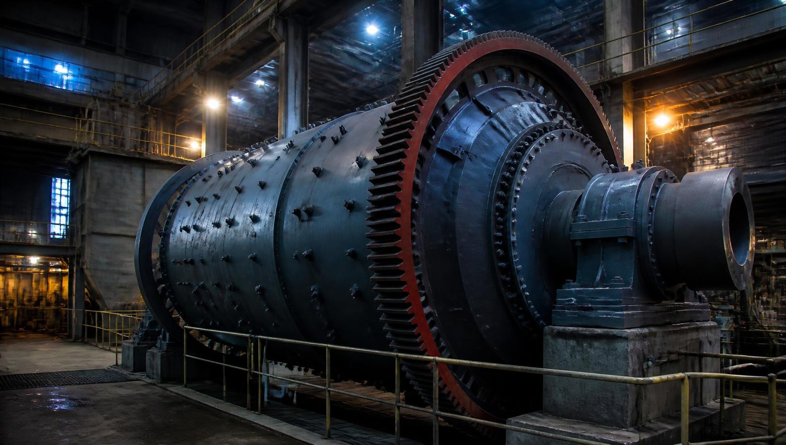 Industrial ball mill grinding equipment manufactured by Shree Hari Engineering Works