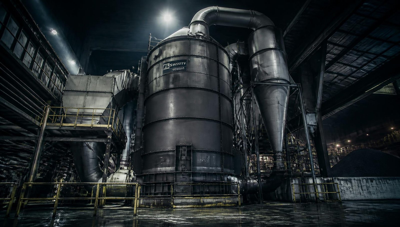 Industrial air classifier installed in a mineral processing plant